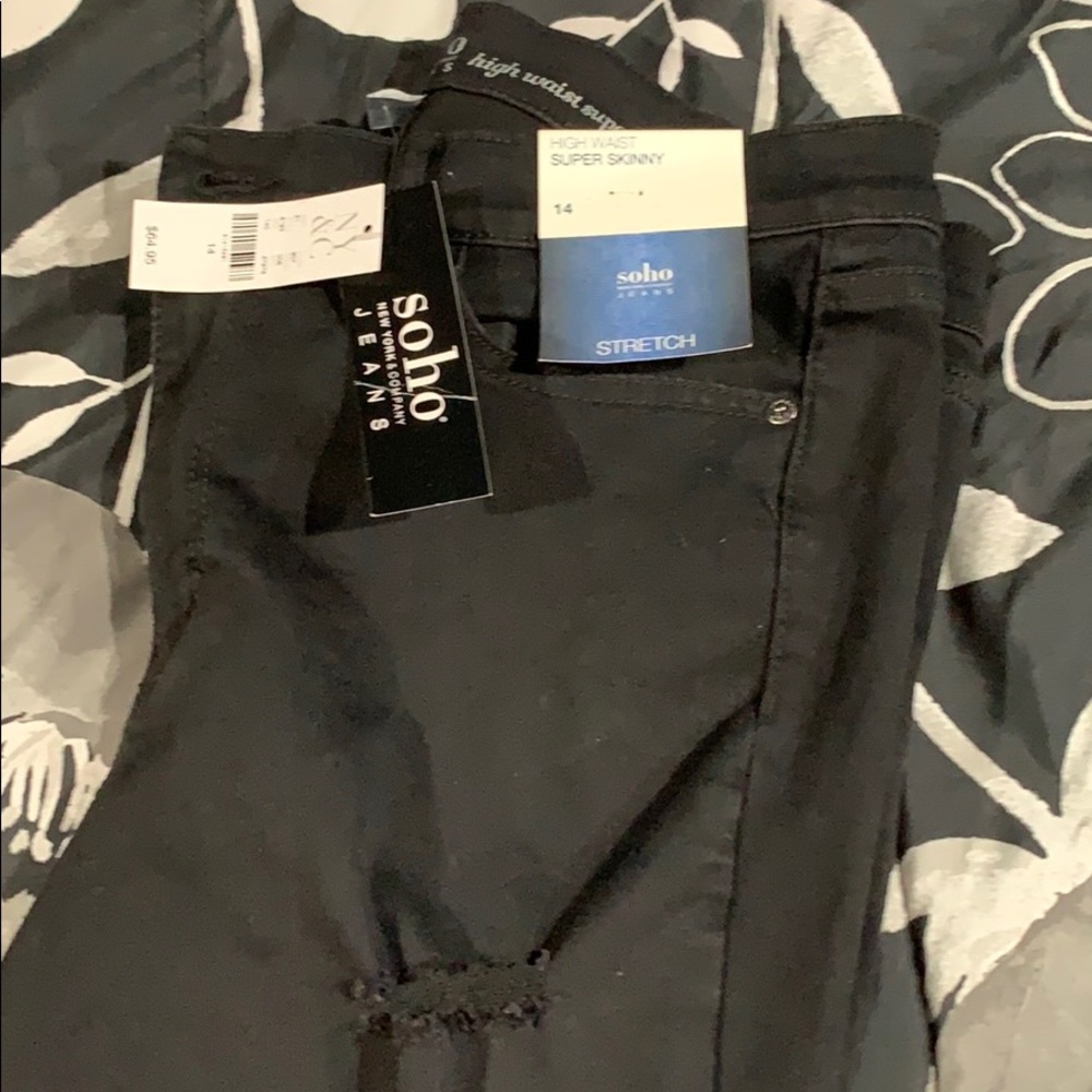 Ladies high waist super skinny jeans